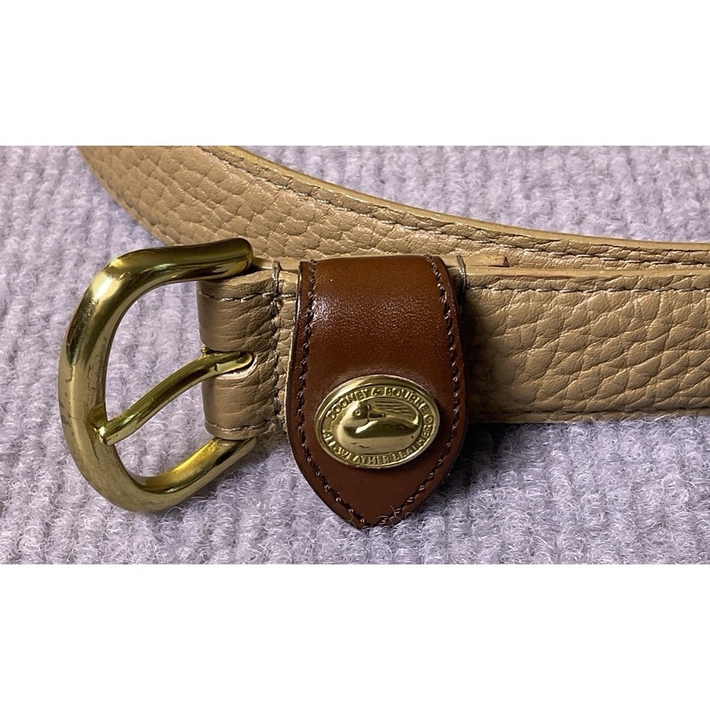 Vintage Dooney & Bourke Belt Brown All Weather Leather Women XL38-40  USA - Picture 2 of 15